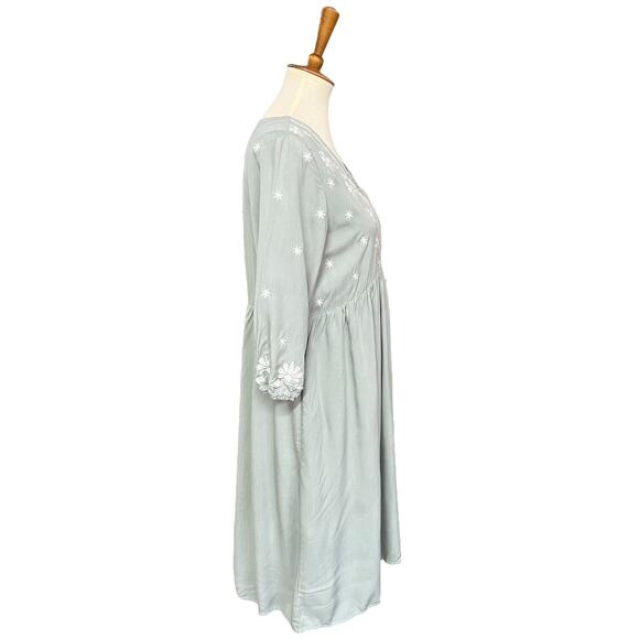 NWT Bohme Sage Green Embroidered Boho Western Indie Dress Size Small - Picture 5 of 8